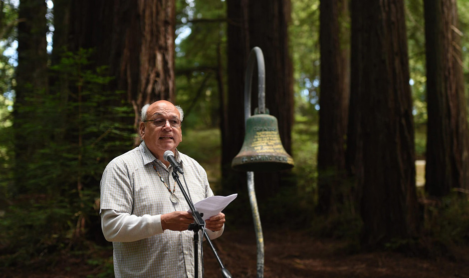 Val Lopez, Amah Mutsun Elder and Former Tribal Chairman speaking