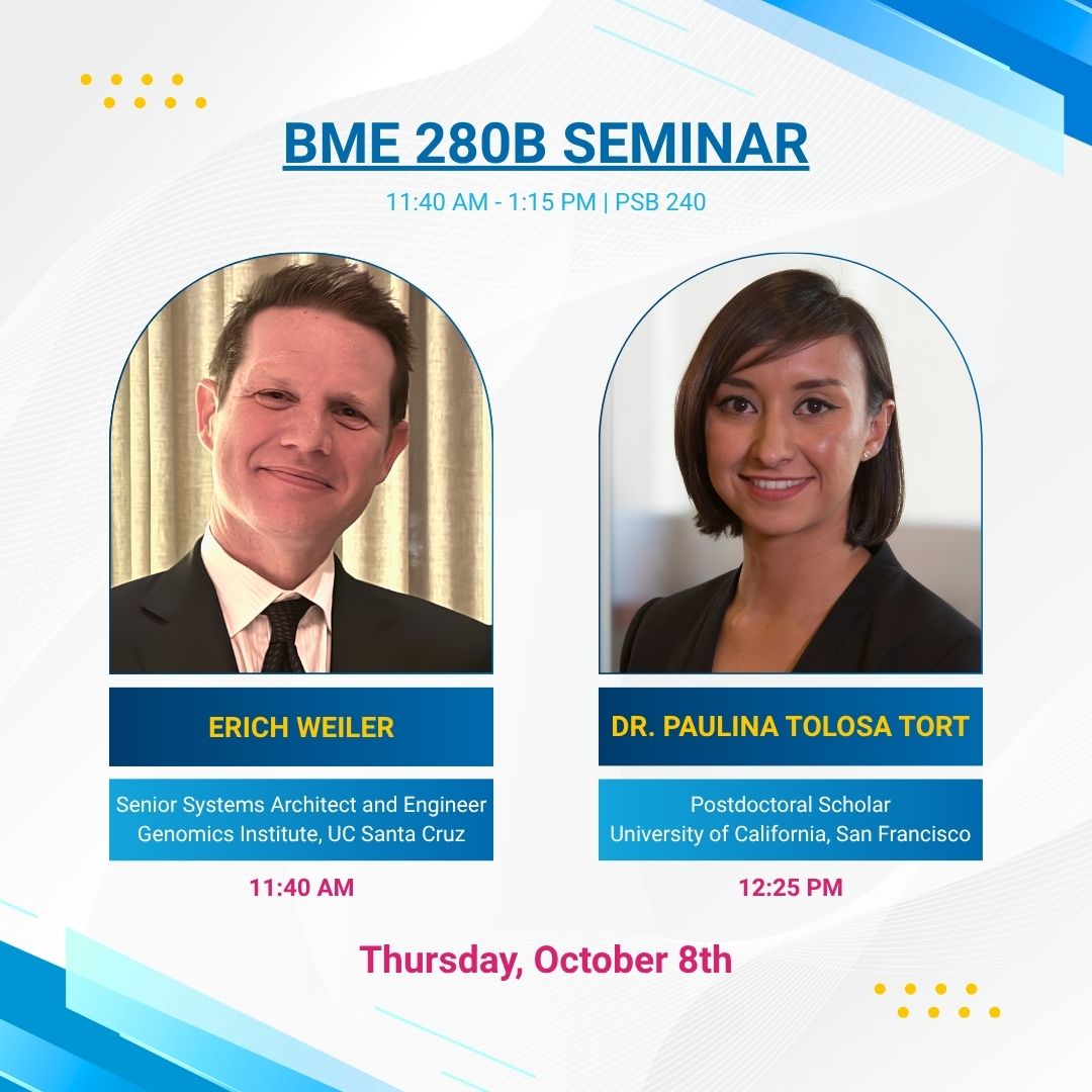 100826 BME 280B Seminar Speaker Headshot Erich Weiler and Paulina Tolosa Tort
